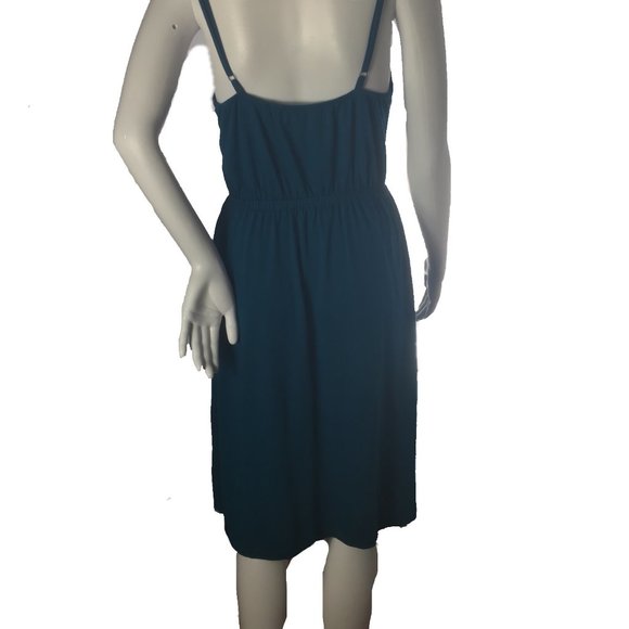OLD NAVY Teal Midi Length Ruffle Dress Med - Picture 2 of 6